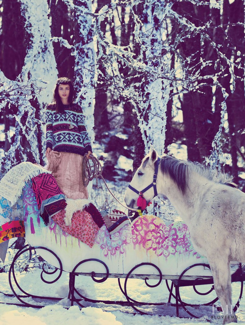 Andreea Diaconu featured in  the Free People A Fairy Tale catalogue for Holiday 2012