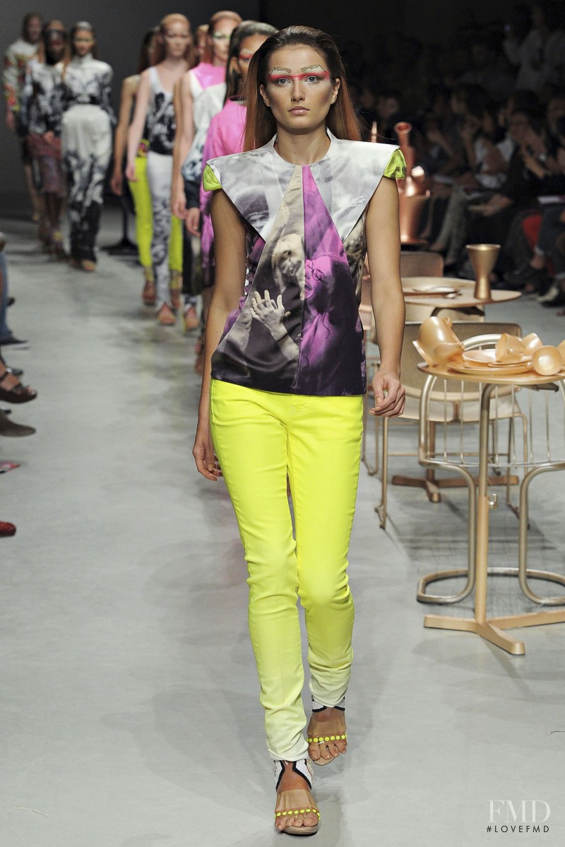 Andreea Diaconu featured in  the Manish Arora fashion show for Spring/Summer 2012