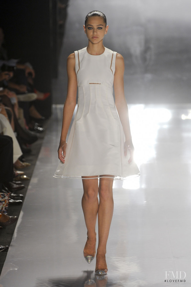 Zhenya Katava featured in  the Ralph Rucci fashion show for Spring/Summer 2012