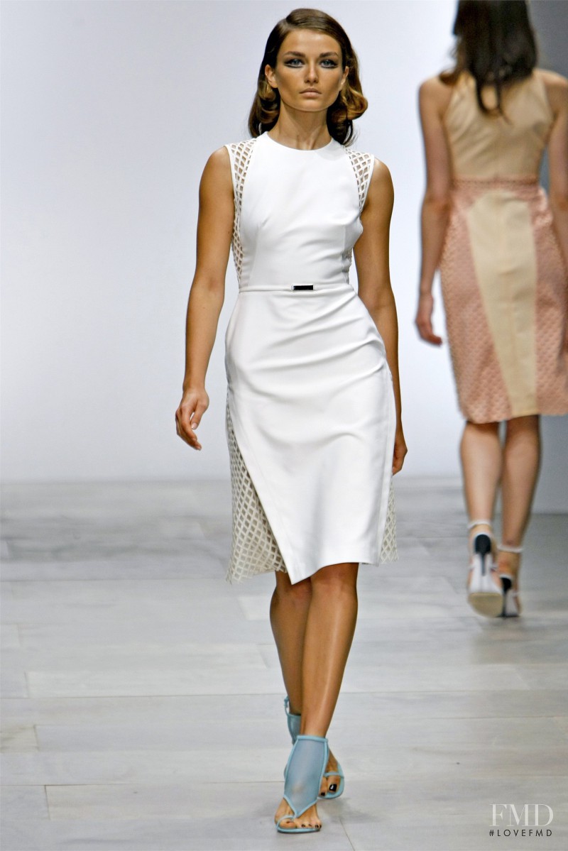 Andreea Diaconu featured in  the Marios Schwab fashion show for Spring/Summer 2012