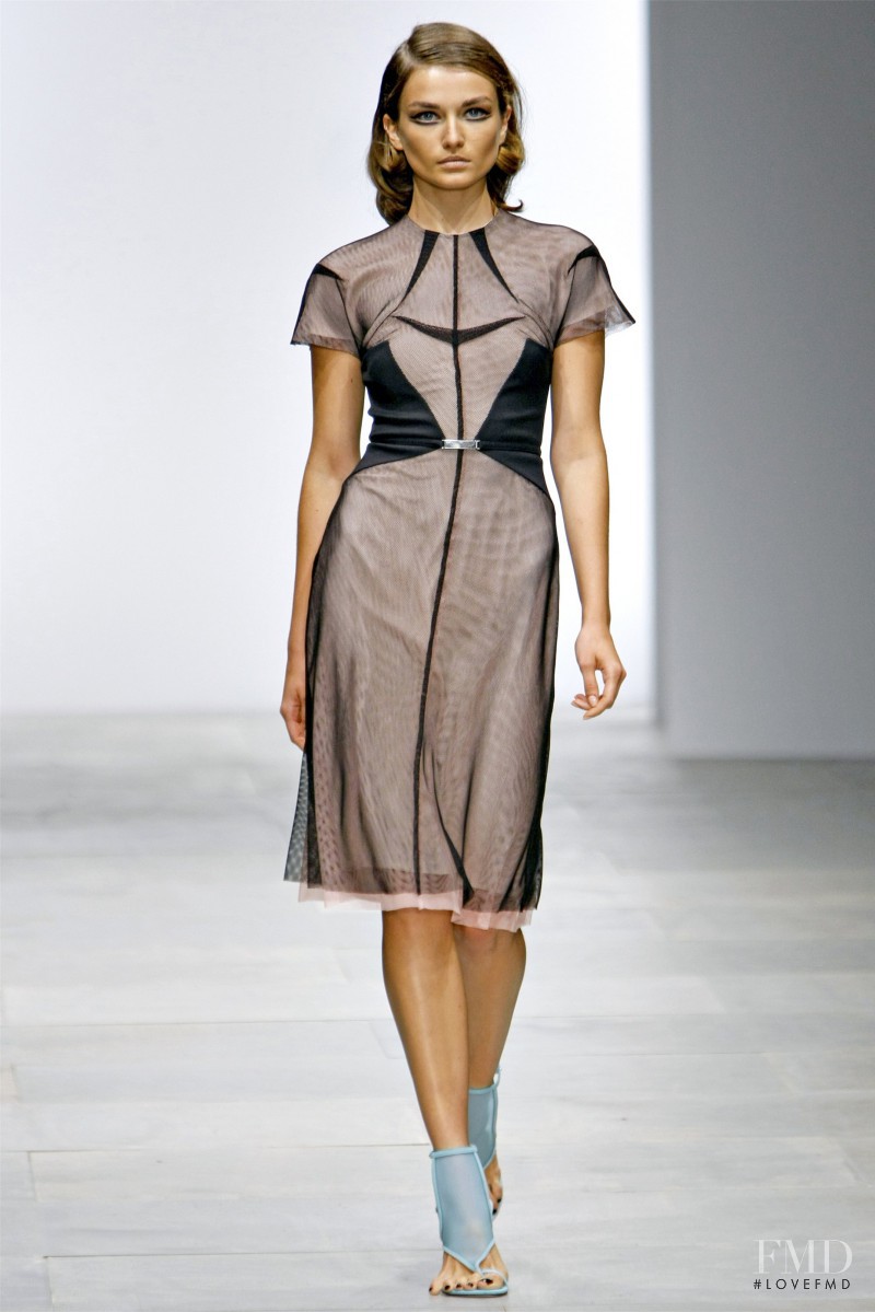 Andreea Diaconu featured in  the Marios Schwab fashion show for Spring/Summer 2012