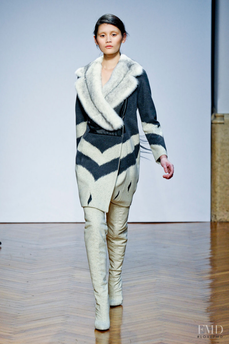 Ming Xi featured in  the Marco de Vincenzo fashion show for Autumn/Winter 2011