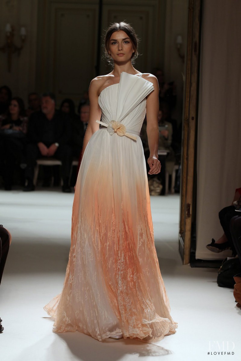 Andreea Diaconu featured in  the Georges Hobeika fashion show for Spring/Summer 2012