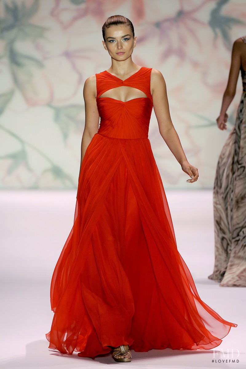 Andreea Diaconu featured in  the Monique Lhuillier fashion show for Spring/Summer 2011