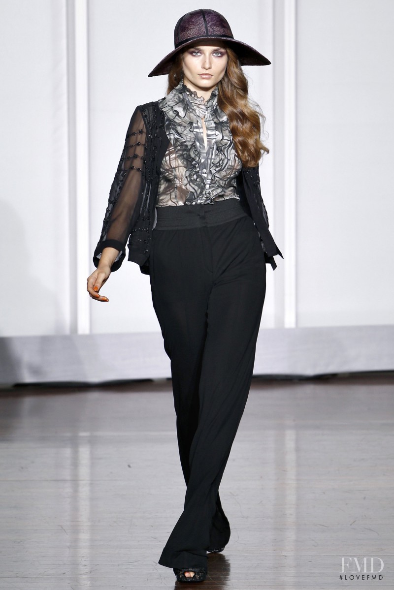 Andreea Diaconu featured in  the L\'Wren Scott fashion show for Spring/Summer 2011