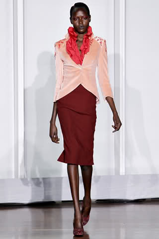 Ajak Deng featured in  the L\'Wren Scott fashion show for Spring/Summer 2011