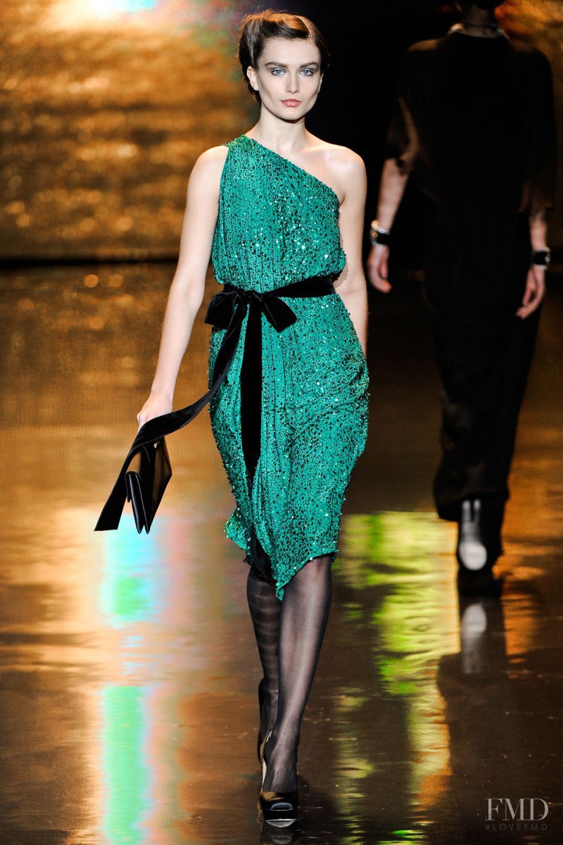 Andreea Diaconu featured in  the Badgley Mischka fashion show for Autumn/Winter 2011