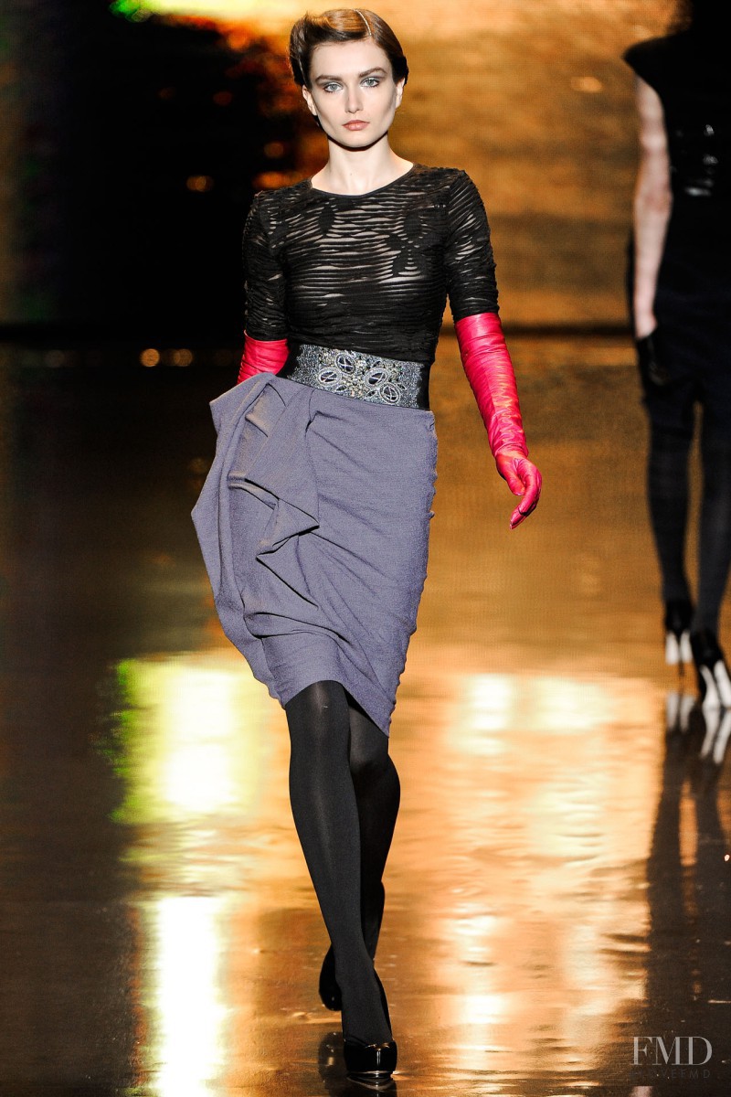 Andreea Diaconu featured in  the Badgley Mischka fashion show for Autumn/Winter 2011
