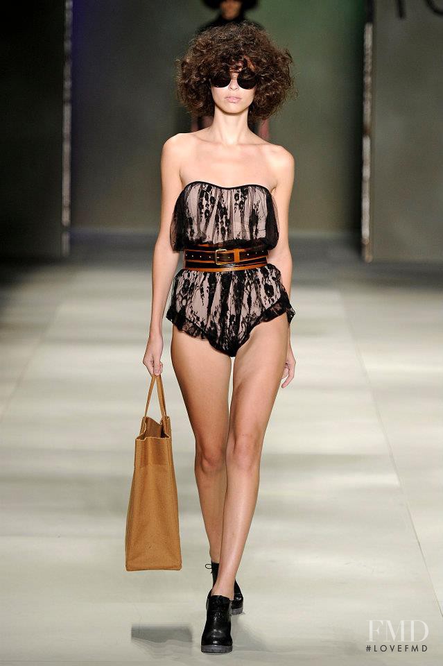 Mariana Mendonça featured in  the Herchcovitch fashion show for Autumn/Winter 2012