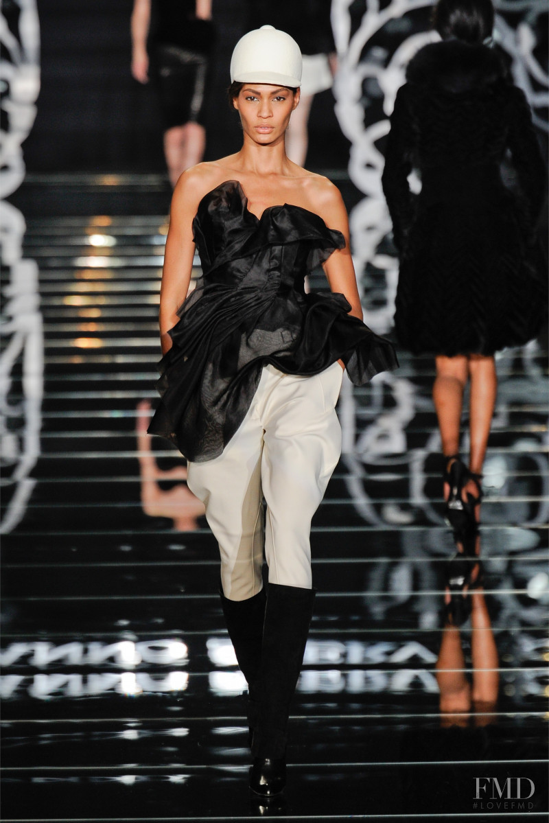 Joan Smalls featured in  the Ermanno Scervino fashion show for Autumn/Winter 2012