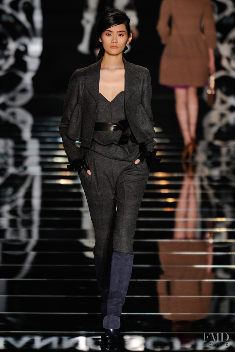 Ming Xi featured in  the Ermanno Scervino fashion show for Autumn/Winter 2012
