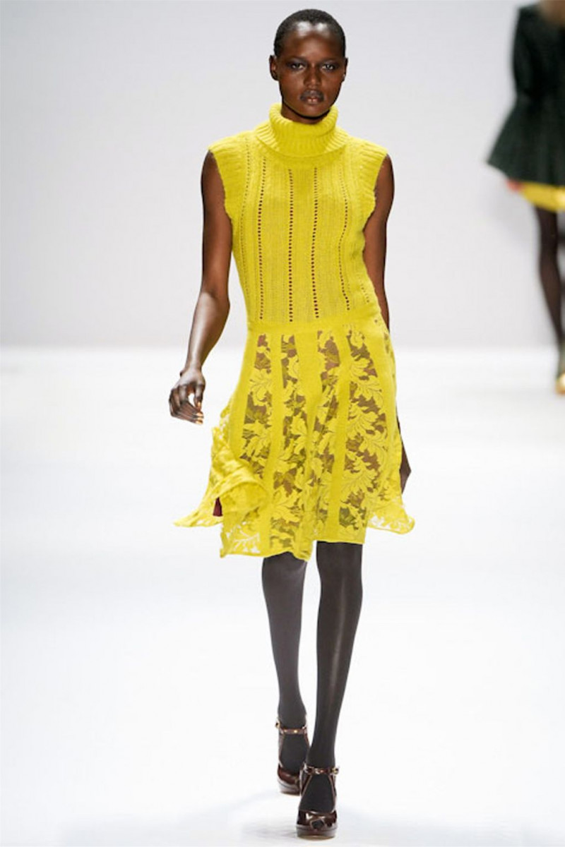 Ajak Deng featured in  the Nanette Lepore fashion show for Autumn/Winter 2012