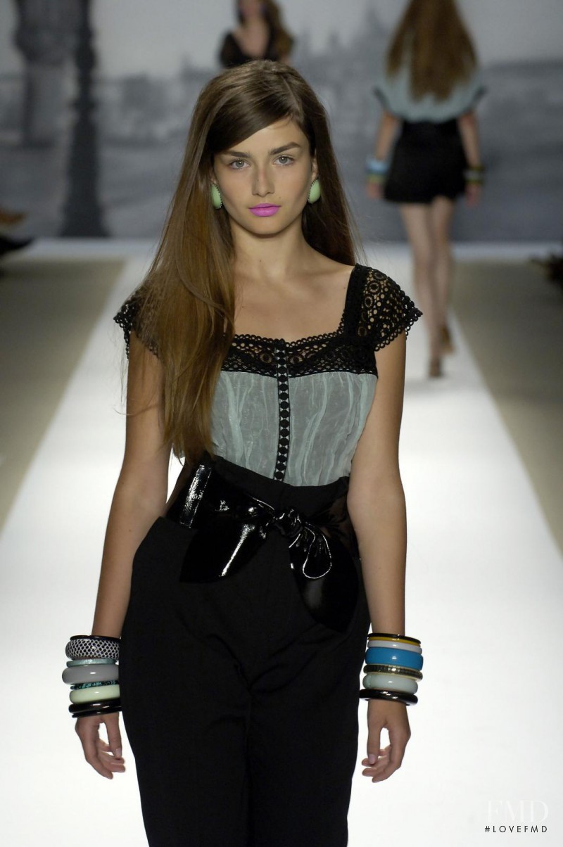 Andreea Diaconu featured in  the Nanette Lepore fashion show for Spring/Summer 2007