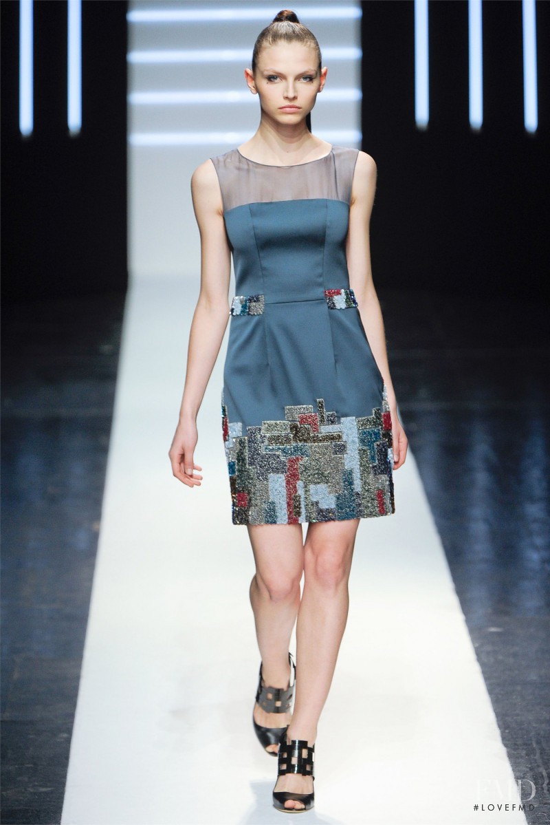 Karlina Caune featured in  the Maxime Simoëns fashion show for Spring/Summer 2012