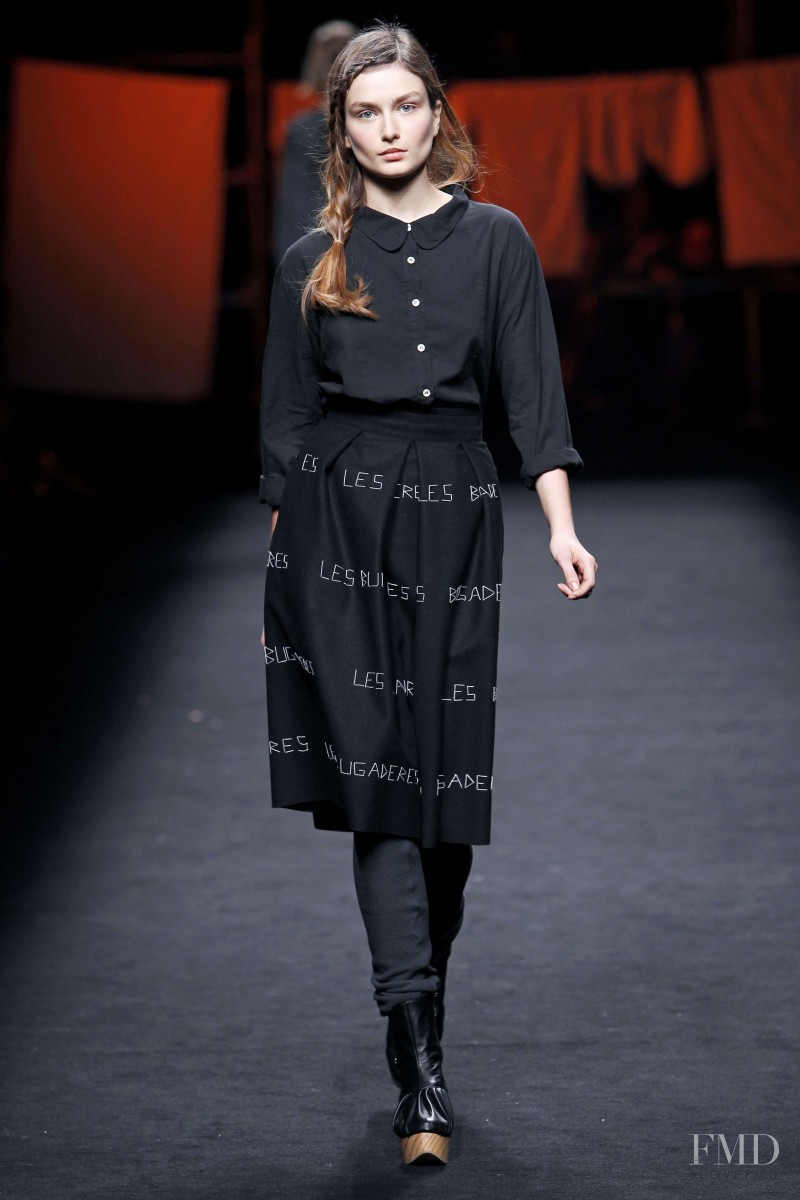 Andreea Diaconu featured in  the Miriam Ponsa fashion show for Autumn/Winter 2011