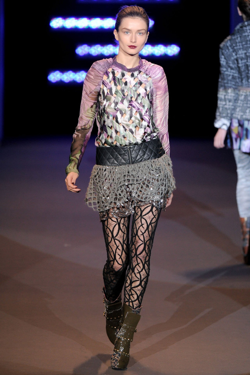 Andreea Diaconu featured in  the Custo Barcelona fashion show for Autumn/Winter 2011