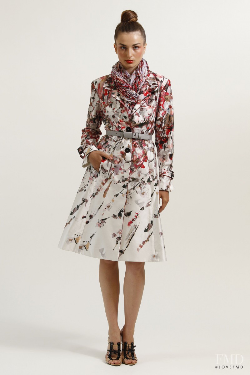 Andreea Diaconu featured in  the Carolina Herrera fashion show for Pre-Spring 2012