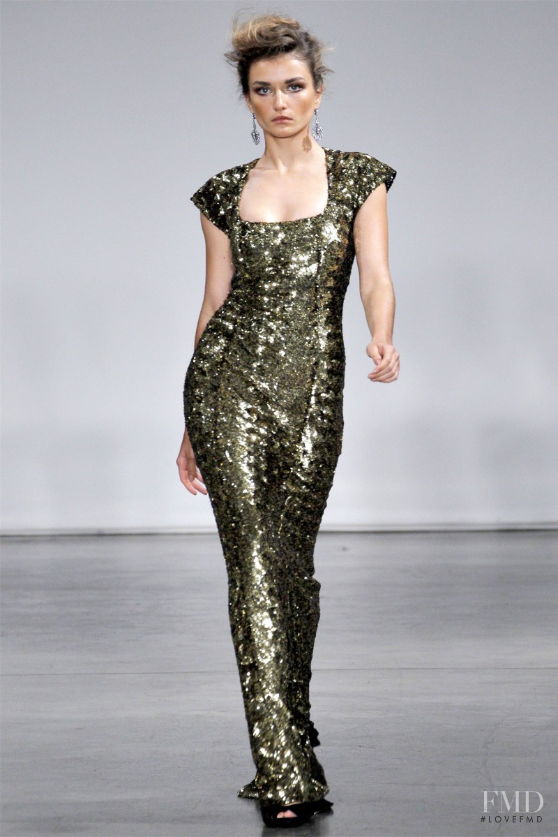 Andreea Diaconu featured in  the L\'Wren Scott fashion show for Spring/Summer 2012