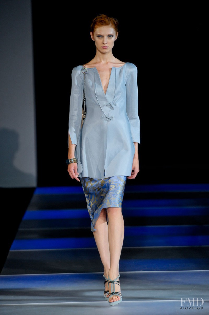Olga Sherer featured in  the Giorgio Armani fashion show for Spring/Summer 2012