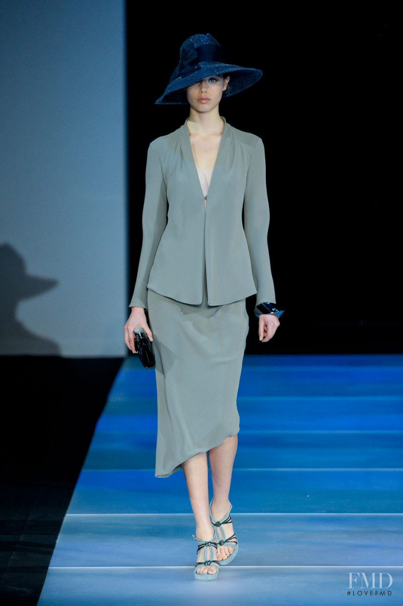 Jessica Clark featured in  the Giorgio Armani fashion show for Spring/Summer 2012