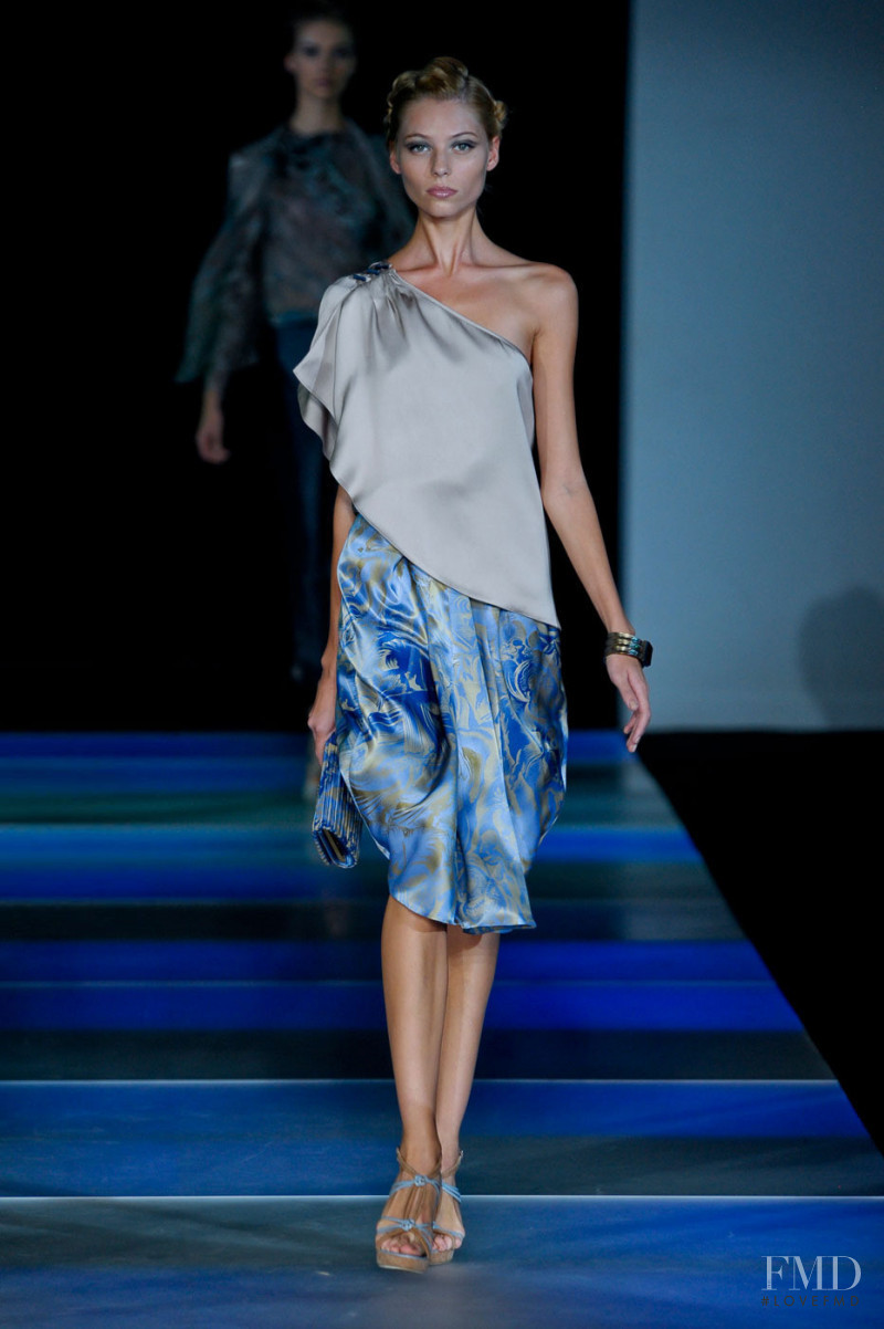 Vika Falileeva featured in  the Giorgio Armani fashion show for Spring/Summer 2012