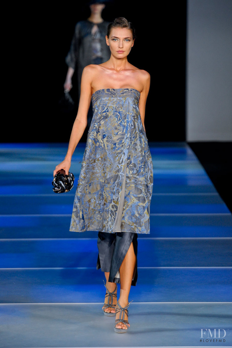 Alina Baikova featured in  the Giorgio Armani fashion show for Spring/Summer 2012