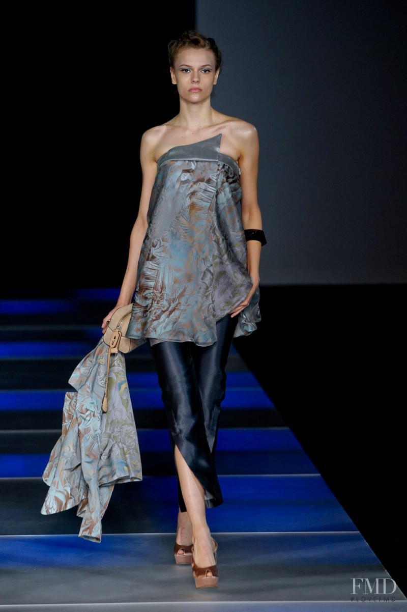 Martha Streck featured in  the Giorgio Armani fashion show for Spring/Summer 2012