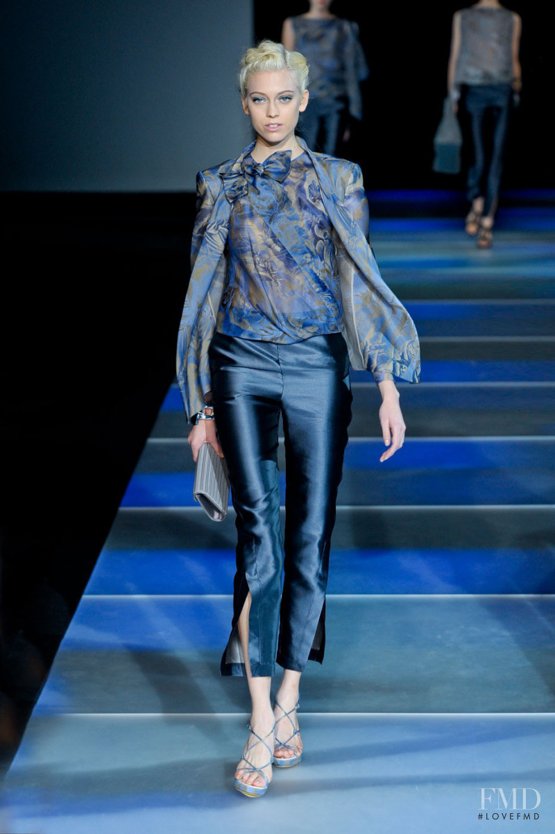 Anna Zanovello featured in  the Giorgio Armani fashion show for Spring/Summer 2012