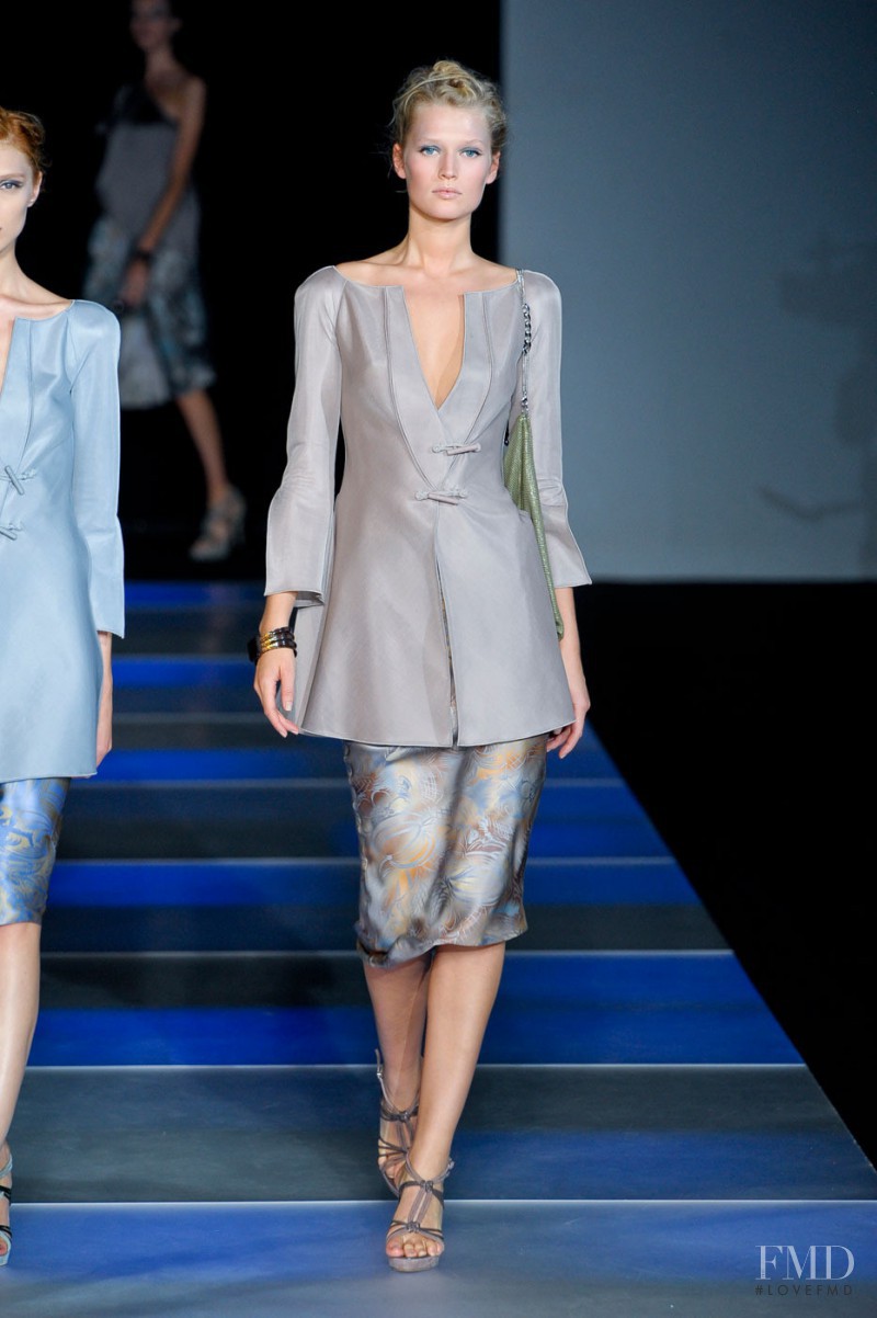Toni Garrn featured in  the Giorgio Armani fashion show for Spring/Summer 2012