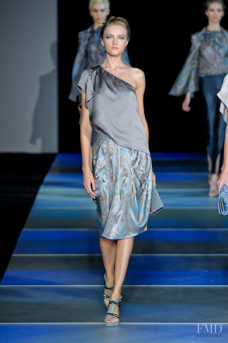 Vlada Roslyakova featured in  the Giorgio Armani fashion show for Spring/Summer 2012