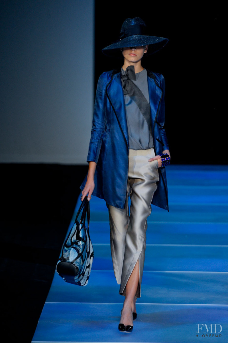 Sabina Smutna featured in  the Giorgio Armani fashion show for Spring/Summer 2012