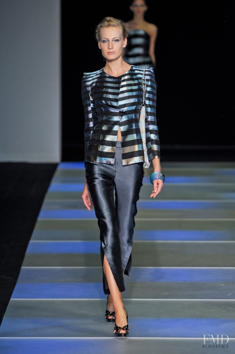 Elena Egorova featured in  the Giorgio Armani fashion show for Spring/Summer 2012