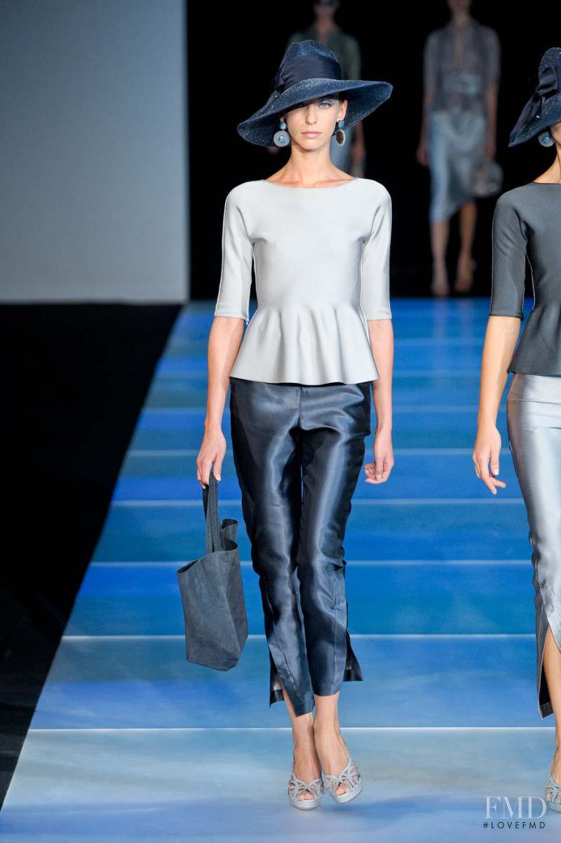 Iryna Lysogor featured in  the Giorgio Armani fashion show for Spring/Summer 2012