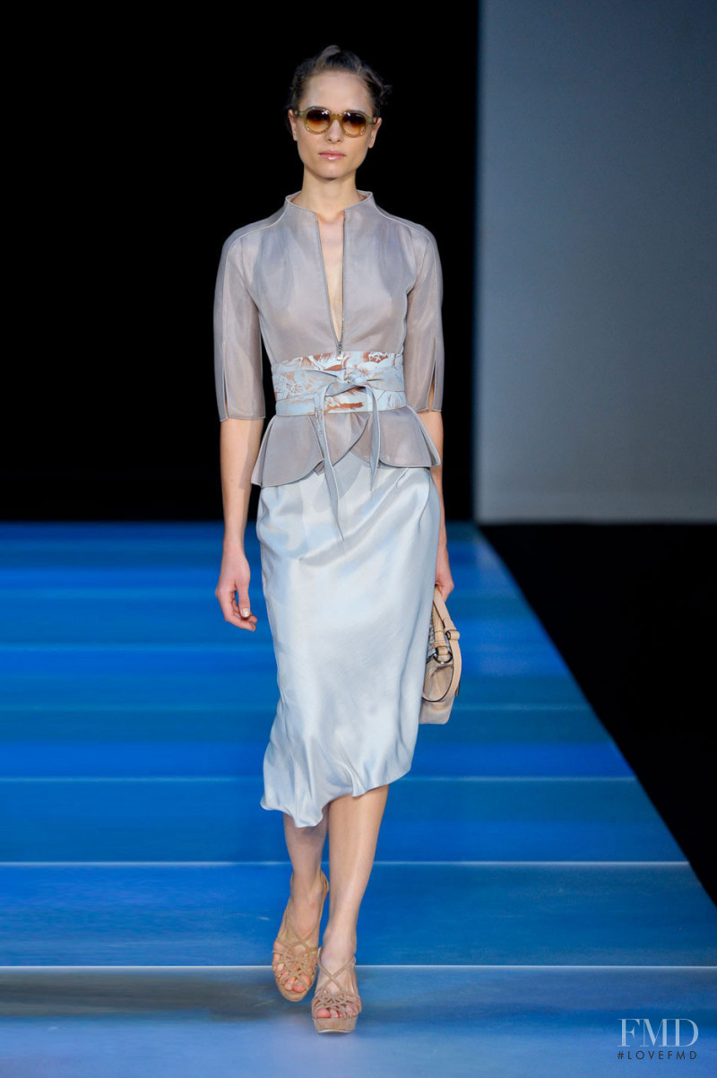 Vanessa Hegelmaier featured in  the Giorgio Armani fashion show for Spring/Summer 2012