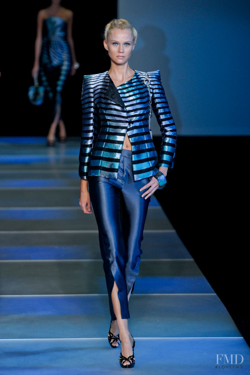 Veronika Pospisilova featured in  the Giorgio Armani fashion show for Spring/Summer 2012