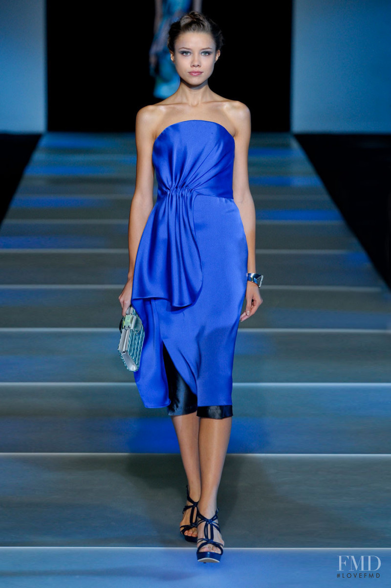 Anastasia Krivosheeva featured in  the Giorgio Armani fashion show for Spring/Summer 2012