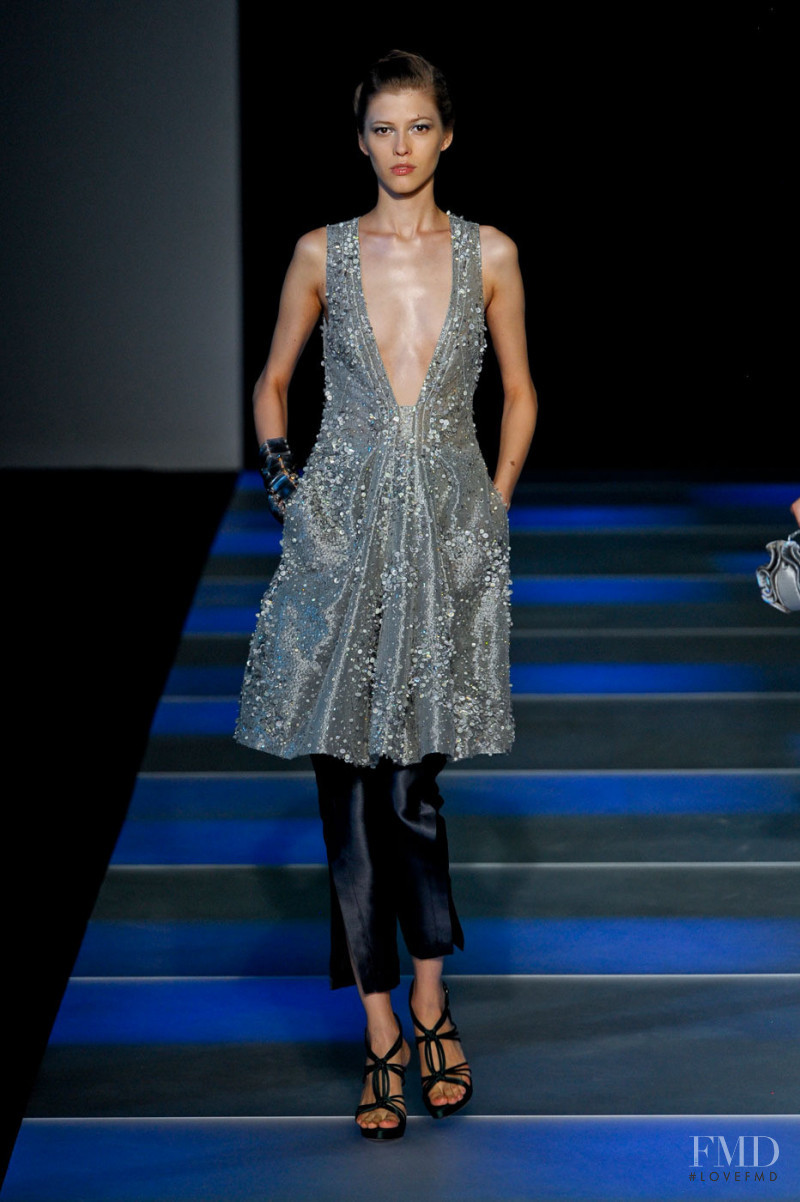 Yulia Kharlapanova featured in  the Giorgio Armani fashion show for Spring/Summer 2012