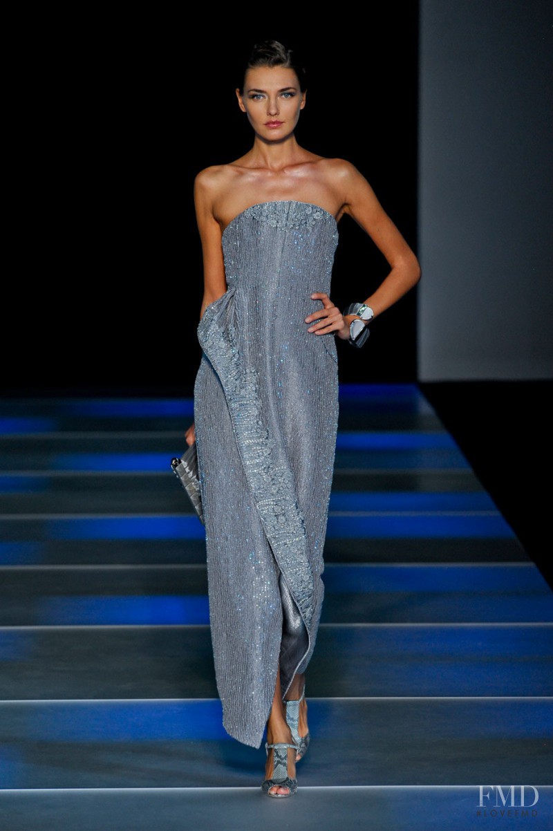 Alina Baikova featured in  the Giorgio Armani fashion show for Spring/Summer 2012