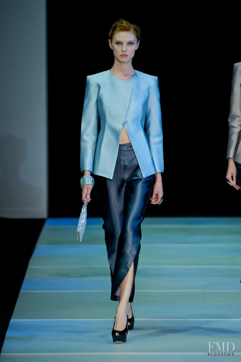 Olga Sherer featured in  the Giorgio Armani fashion show for Spring/Summer 2012