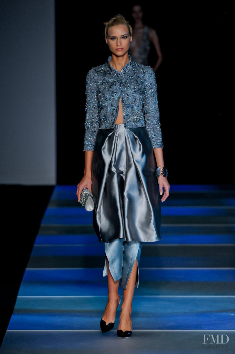 Janeta Samp featured in  the Giorgio Armani fashion show for Spring/Summer 2012