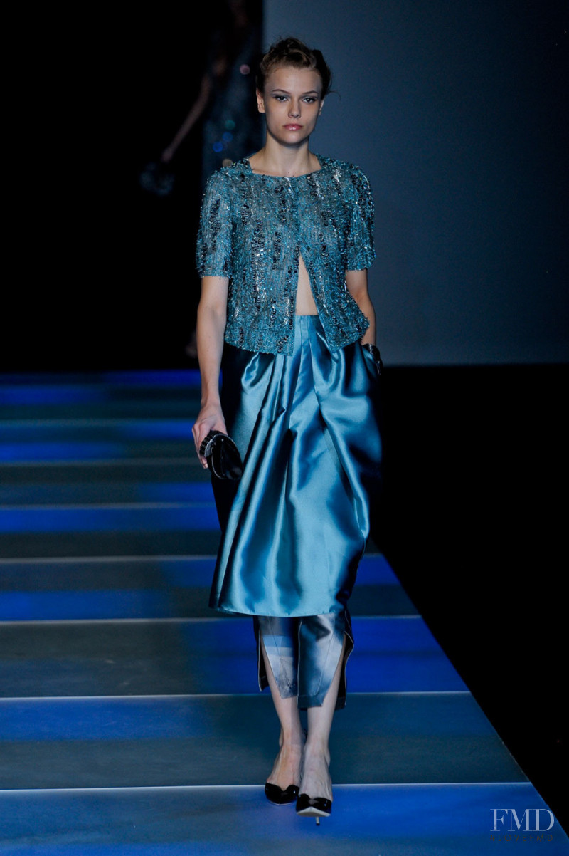 Martha Streck featured in  the Giorgio Armani fashion show for Spring/Summer 2012