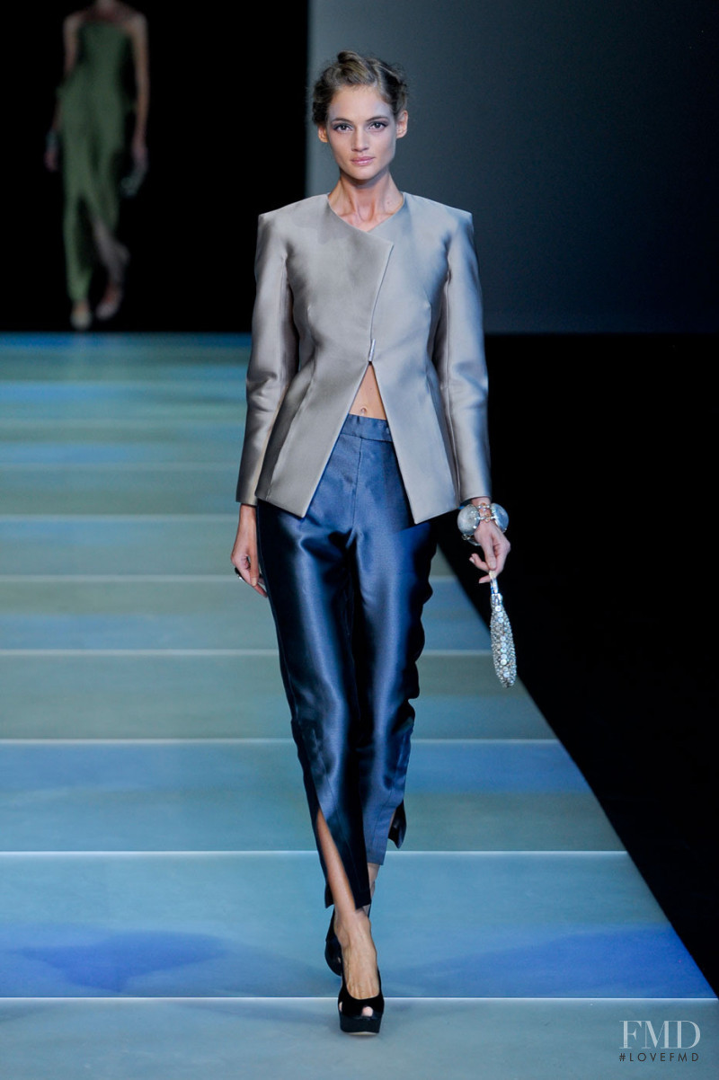 Natalia Belova featured in  the Giorgio Armani fashion show for Spring/Summer 2012