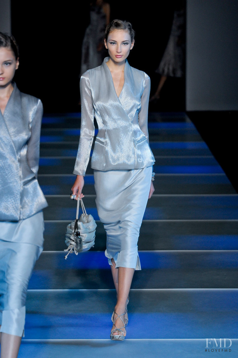 Anna Ilnytskaya featured in  the Giorgio Armani fashion show for Spring/Summer 2012