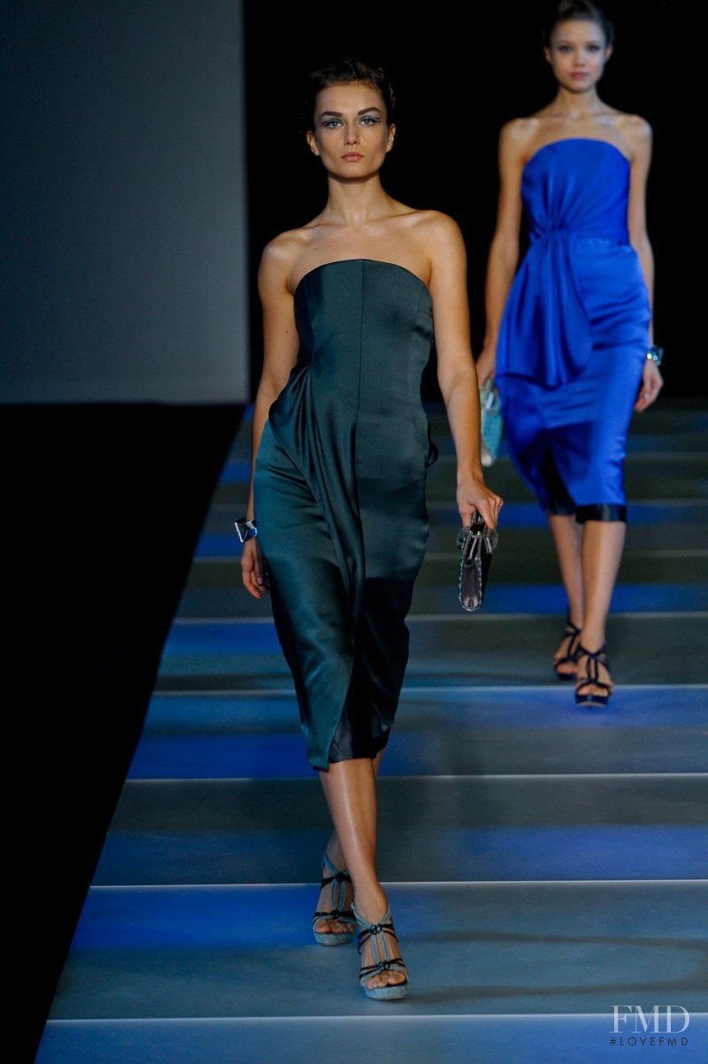 Andreea Diaconu featured in  the Giorgio Armani fashion show for Spring/Summer 2012