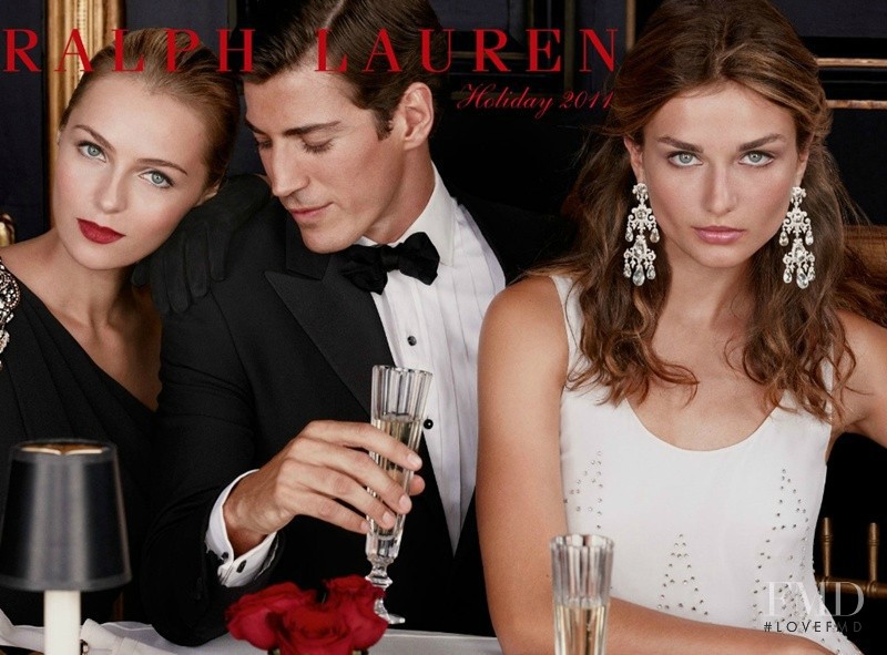 Andreea Diaconu featured in  the Ralph Lauren advertisement for Holiday 2011