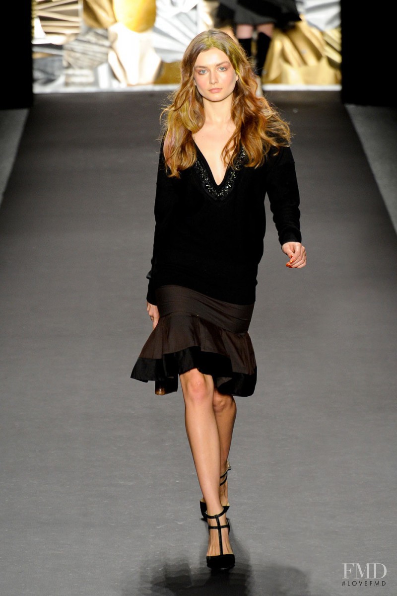 Andreea Diaconu featured in  the Tracy Reese fashion show for Autumn/Winter 2011