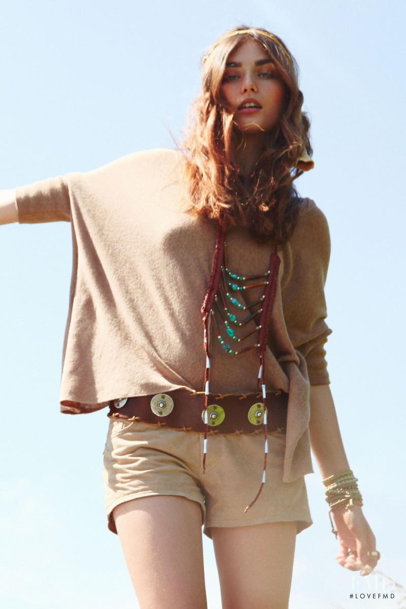 Andreea Diaconu featured in  the Free People Call Of The Wild lookbook for Summer 2011