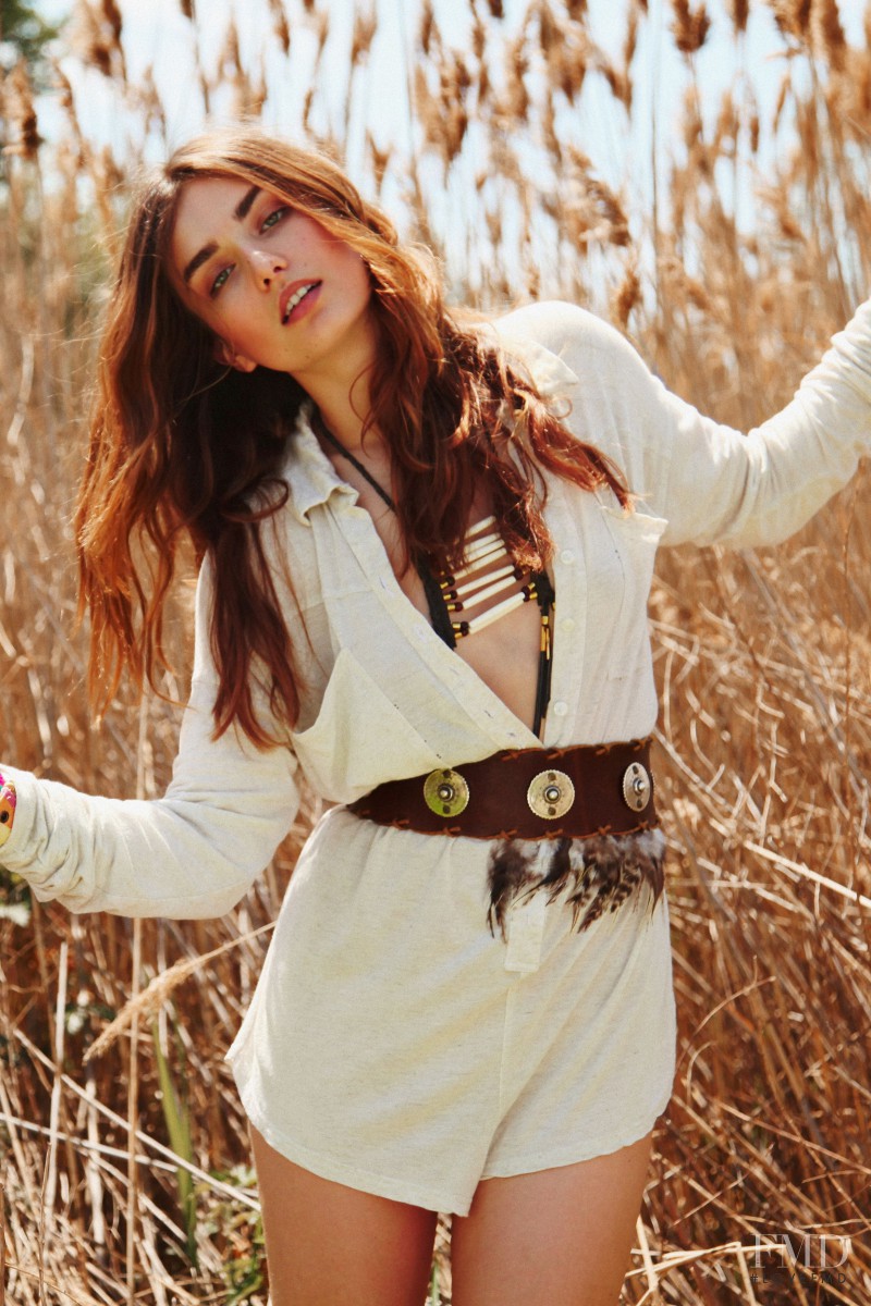 Andreea Diaconu featured in  the Free People Call Of The Wild lookbook for Summer 2011