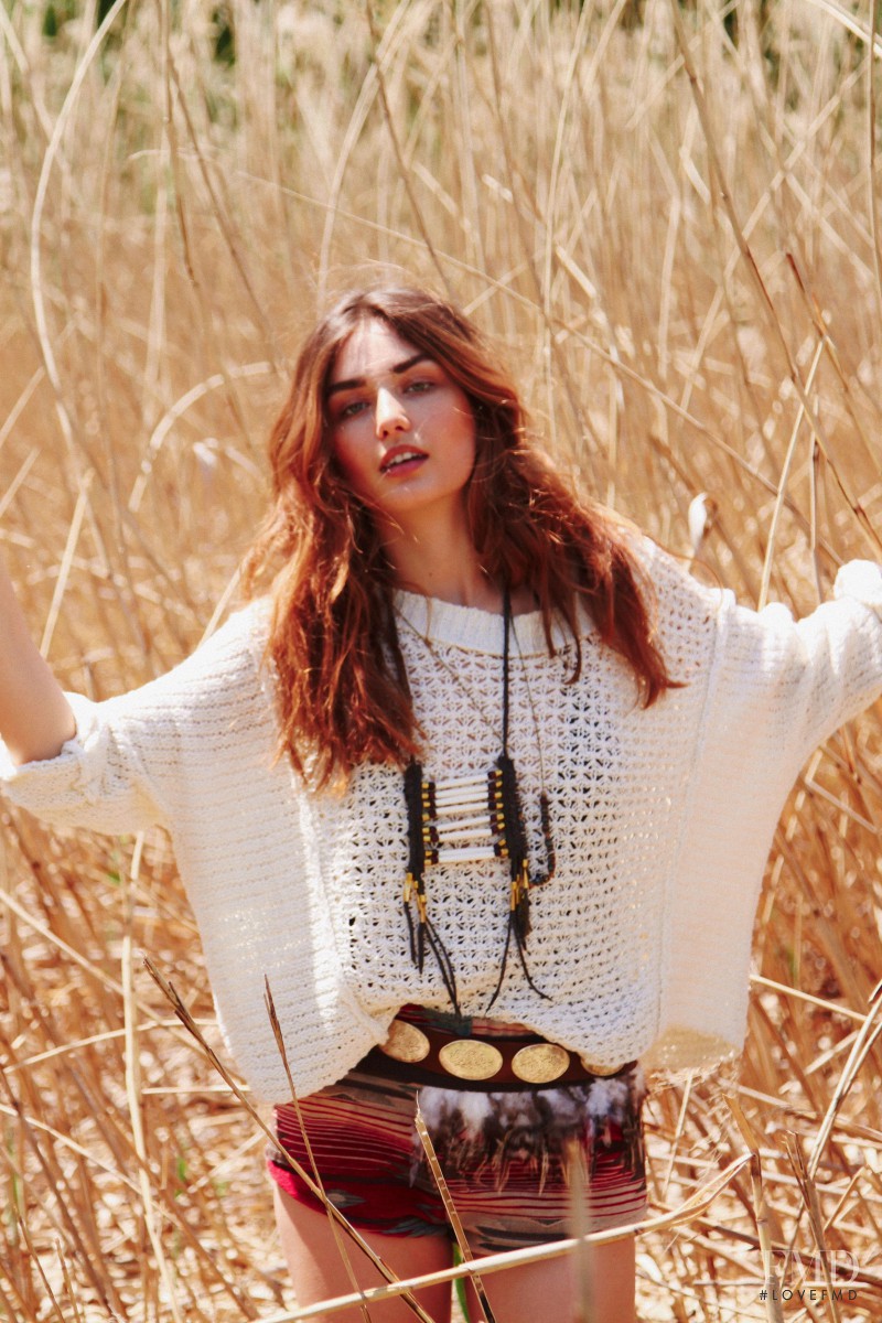 Andreea Diaconu featured in  the Free People Call Of The Wild lookbook for Summer 2011