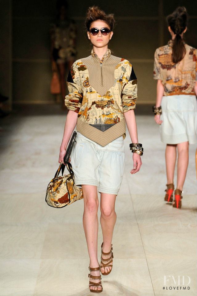 Marcele dal Cortivo featured in  the Herchcovitch fashion show for Spring/Summer 2013